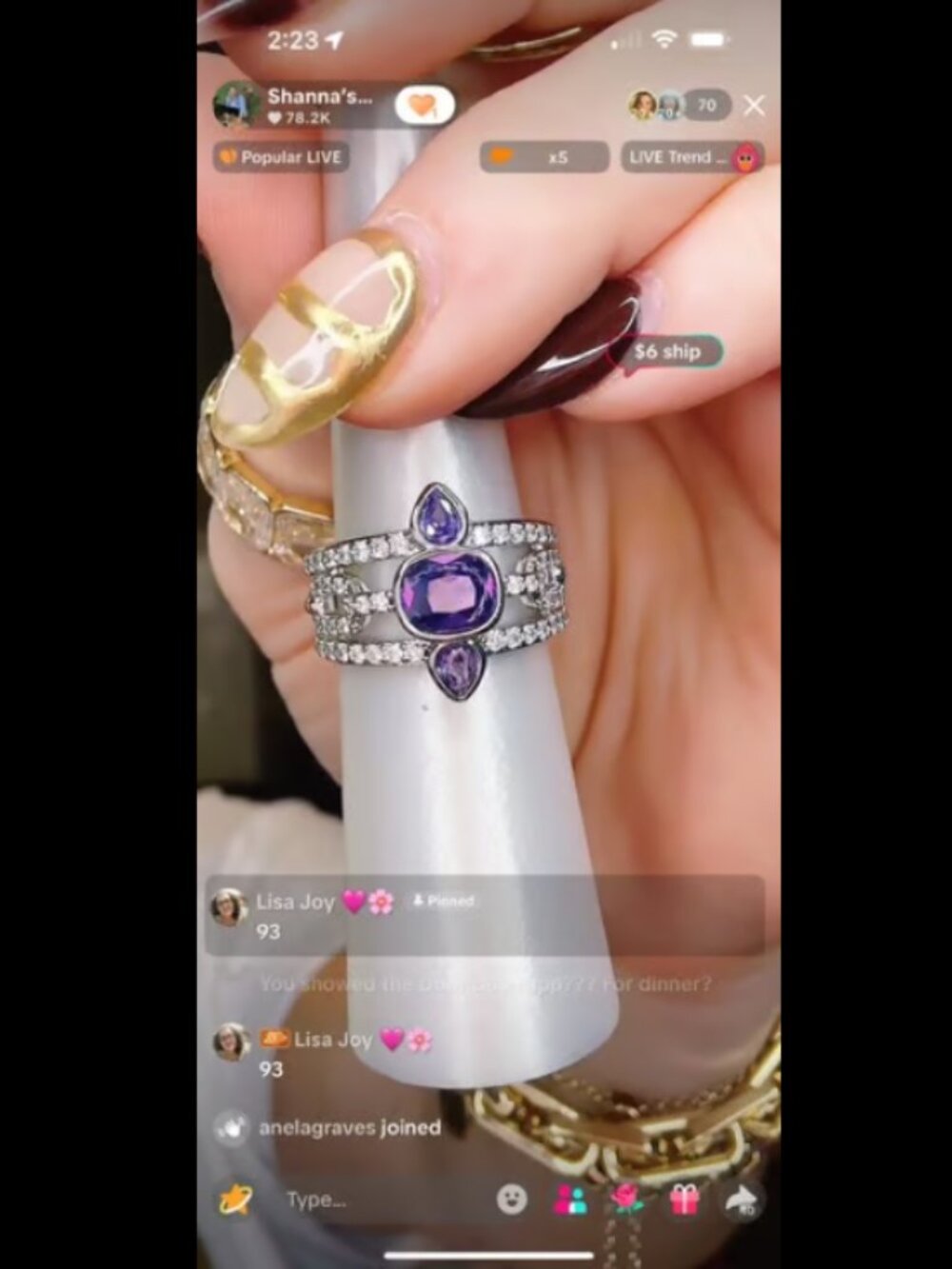 Bomb Party RG94193 Wandering Silver Skies Ring